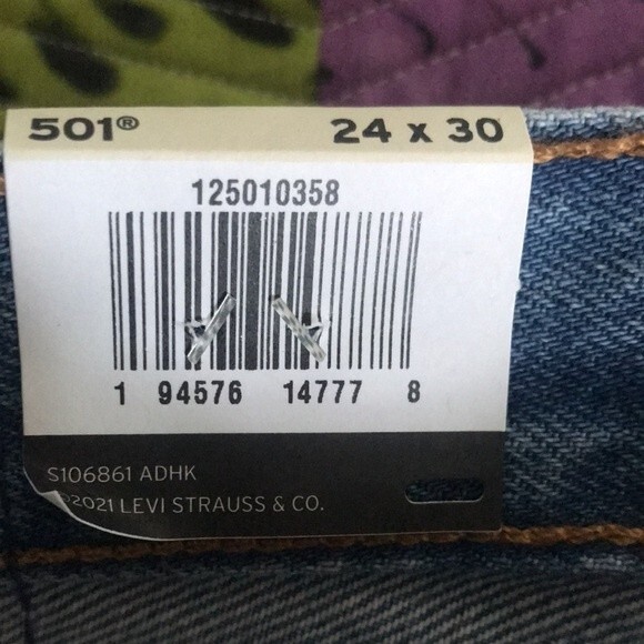 Levi’s 501 High Rise Straight Leg Jeans 24x30 NWT - Picture 11 of 16
